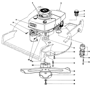Engine Assembly Diagram and Parts List for 20715 0000001 - 0999999 Toro Lawn Mower