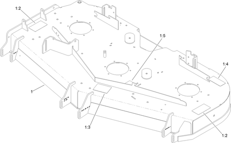 Deck Decal Assembly No. 147-7372 Diagram and Parts List for 77291 400000000 - 999999999 Toro Lawn Tractor