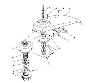 Cutter Head Assembly Diagram and Parts List for 51637 2000001 - 2999999 Toro Trimmer
