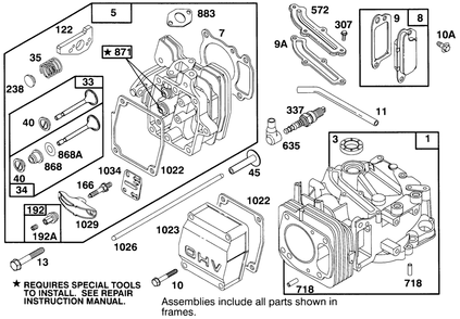 Engine Gts 150 Diagram and Parts List for 20922BC 59000001 - 59999999 Toro Lawn Mower