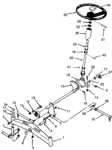 Front Axle And Steering Diagram and Parts List for 73421 3900001 - 3999999 Toro Lawn Tractor