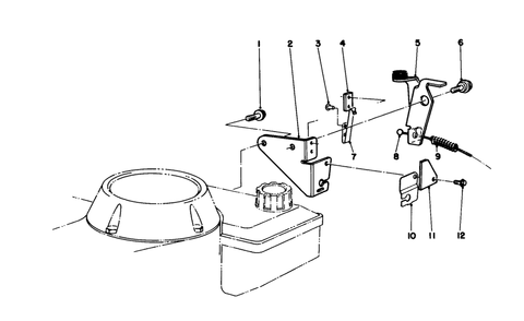 Brake Assembly Diagram and Parts List for 20746C 8000001 - 8999999 Toro Lawn Mower