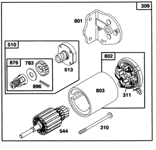 Engine Briggs & Stratton Model 283707-0160-01 Diagram and Parts List for 70141 59000001 - 59999999 Toro Lawn Tractor