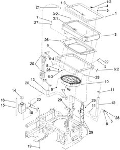 Cooling System Assembly Diagram and Parts List for 74274 (270000001-270999999)(2007) Toro Lawn Mower