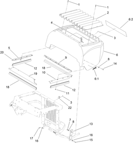 Hood Assembly Diagram and Parts List for 74264TE (314000001-314999999)(2014) Toro Lawn Mower