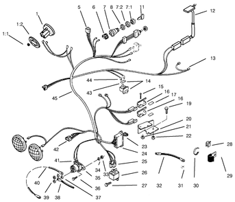 312-8 Wire Harness Attachment & Component-S Diagram and Parts List for 73363 7900001 - 7999999 Toro Lawn Tractor