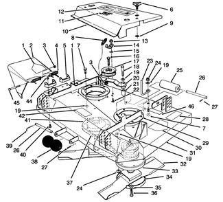 Cutting Unit Assembly Diagram and Parts List for 30136 4901037 - 4999999 Toro Lawn Mower