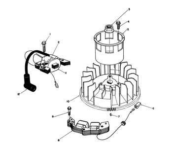 Magneto & Flywheel Assembly (Model No. Vmh7) Diagram and Parts List for 26624 8000001 - 8999999 Toro Lawn Mower