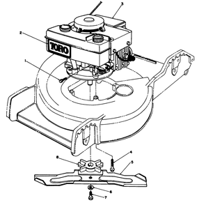 Engine Assembly Diagram and Parts List for 20586 6000001 - 6999999 Toro Lawn Mower