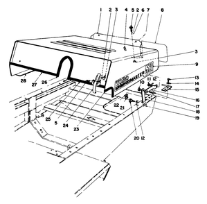 Hood Assembly Diagram and Parts List for 30775 100001 - 199999 Toro Lawn Tractor
