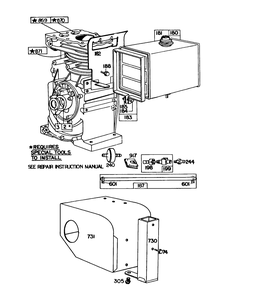 Engine Briggs & Stratton Model No. 190402-2720-01 (Continued) Diagram and Parts List for 38155 6000001 - 6999999 Toro Snow Blower