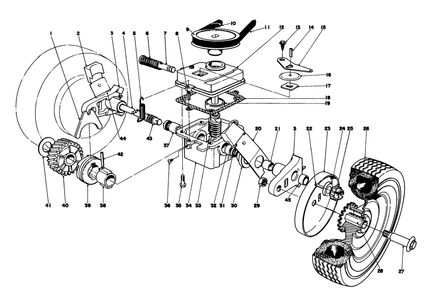 Gear Box Assembly Diagram and Parts List for 16390 1000001 - 1999999 Toro Lawn Mower
