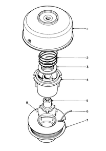 Single Line Bump & Feed Cutter Head (Optional) Diagram and Parts List for 51665 1000001 - 1999999 Toro Trimmer