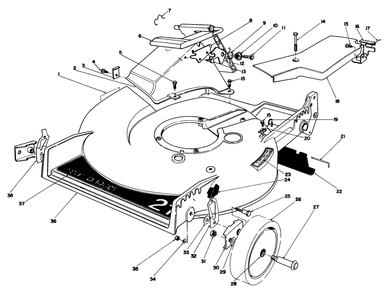 Housing Assembly Diagram and Parts List for 20622 6000001 - 6999999 Toro Lawn Mower