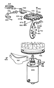Alternator And Starter Assembly Diagram and Parts List for 55166 3000001 - 3999999 Toro Lawn Tractor