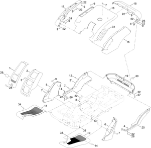 Part Location Diagram of 134-6502 Toro Panel Floor, Rh