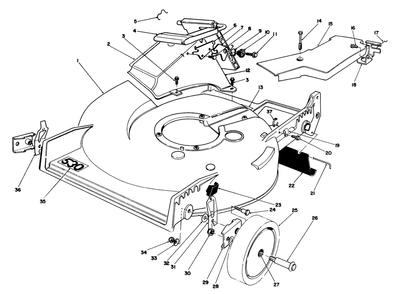 Housing Assembly Diagram and Parts List for 20718C 6000001 - 6999999 Toro Lawn Mower