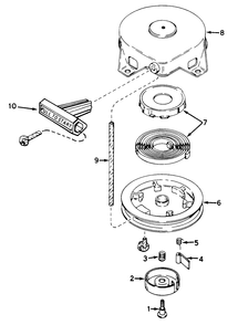 Shroud & Rewind Starter No. 59037(Engine Model Ah520 Type 1583)(Unit Model 38220 & 38230) Diagram and Parts List for 38220 9000001 - 9999999 Toro Snow Blower