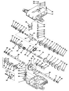 Peerless Transaxle Model 801 B Diagram and Parts List for 57385 0000001 - 0999999 Toro Lawn Tractor