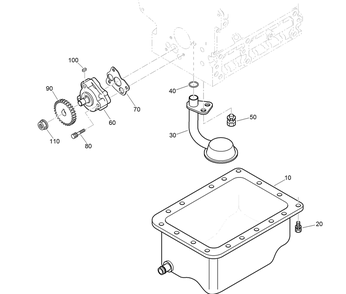 Oil Pan And Oil Pump Assembly Diagram and Parts List for 22337CP 410400000 - 999999999 Toro Lawn Tractor Accessories