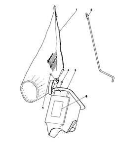 Bagging Kit No. 36-8380 (Optional) Diagram and Parts List for 16300 0000001 - 0999999 Toro Lawn Mower