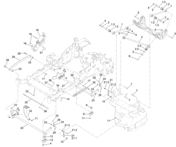 Deck Lift Assembly Diagram and Parts List for 75932 400000000-402364806 Toro Lawn Mower