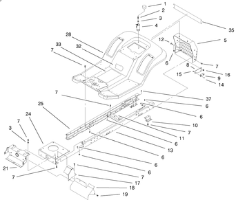 Frame & Body Assembly Diagram and Parts List for 71199 9900001 - 9999999 Toro Lawn Tractor
