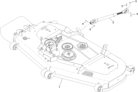 Deck And Driveshaft Assembly Diagram and Parts List for 72076 406395521-407399999 Toro Lawn Mower