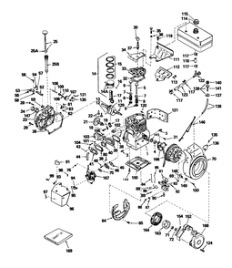 Engine, Tecumseh Model No. H70-130176f (7 H.P. Snowthrower Model No. 38050) Diagram and Parts List for 38040 2000001 - 2999999 Toro Snow Blower