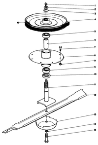Drive Spindle Assembly Diagram and Parts List for 30133 9000001 - 9999999 Toro Lawn Mower
