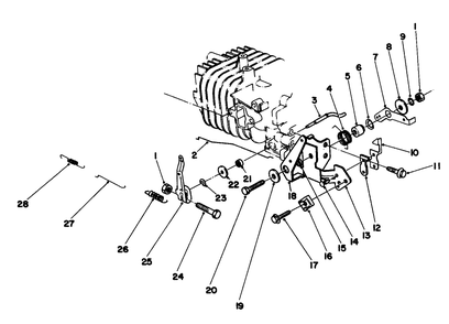 Governor Assembly Diagram and Parts List for 20747 5000001 - 5999999 Toro Lawn Mower