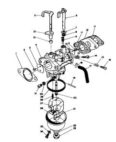 Carburetor Assembly (Model No. Vmh7) Diagram and Parts List for 20620C 8000001 - 8999999 Toro Lawn Mower