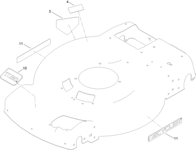 Decal Assembly Diagram and Parts List for 21772 411999881 - 999999999 Toro Lawn Mower
