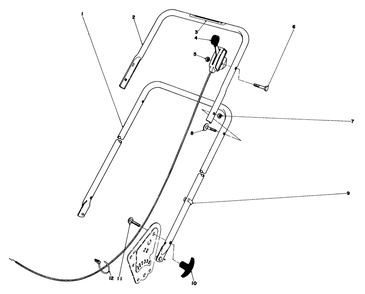 Handle Assembly (Model No. 16880) Diagram and Parts List for 16890 2000001 - 2999999 Toro Lawn Mower