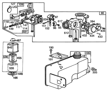 Engine Briggs & Stratton Model No. 130902 Type 1200-01 (Continued) Diagram and Parts List for 22005 4000001 - 4999999 Toro Lawn Mower
