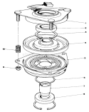 Clutch Assembly No. 54-3200 Diagram and Parts List for 30103 8000001-8999999 - 1988 Toro Lawn Mower