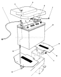 Battery Assembly Diagram and Parts List for 30103 9000001-9999999 - 1989 Toro Lawn Mower