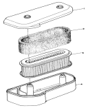 Part Location Diagram of 11013-2020 Kawasaki Element-air Filter
