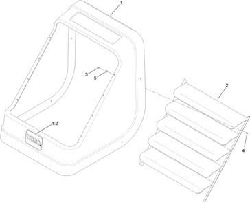 Rear Hood Assembly No. Au118302 Diagram and Parts List for 23898 400000000 - 999999999 Toro Lawn Tractor Accessories