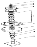 Drive Spindle Diagram and Parts List for 30111 5000001-5999999 - 1985 Toro Lawn Mower