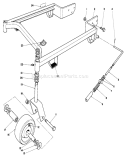 44" Carrier Frame Diagram and Parts List for 30111 5000001-5999999 - 1985 Toro Lawn Mower