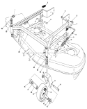 52" Carrier Frame Diagram and Parts List for 30111 5000001-5999999 - 1985 Toro Lawn Mower