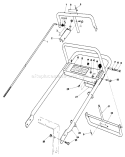 Handle Assembly Diagram and Parts List for 30103 8000001-8999999 - 1988 Toro Lawn Mower
