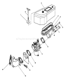 Air Cleaner and Carburetor Assembly Diagram and Parts List for 30112 0000001-0999999 - 1990 Toro Lawn Mower