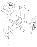 Sulky Kit Diagram and Parts List for 30112 6000001-6999999 - 1986 Toro Lawn Mower