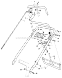 Handle Assembly Diagram and Parts List for 30113 6000001-6999999 - 1986 Toro Lawn Mower