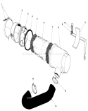 Air Cleaner Assembly Diagram and Parts List for 30113 7000001-7999999 - 1987 Toro Lawn Mower