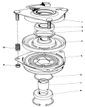 Clutch Assembly Diagram and Parts List for 30113 7000001-7999999 - 1987 Toro Lawn Mower