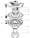 Clutch Assembly Diagram and Parts List for 30113 9000001-9999999 - 1989 Toro Lawn Mower