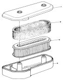 Air Cleaner Assembly Diagram and Parts List for 30115 0000001-0999999 - 1990 Toro Lawn Mower